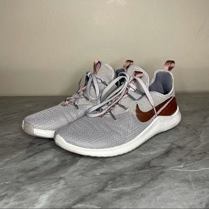 Grey and Maroon Nike Free TR8